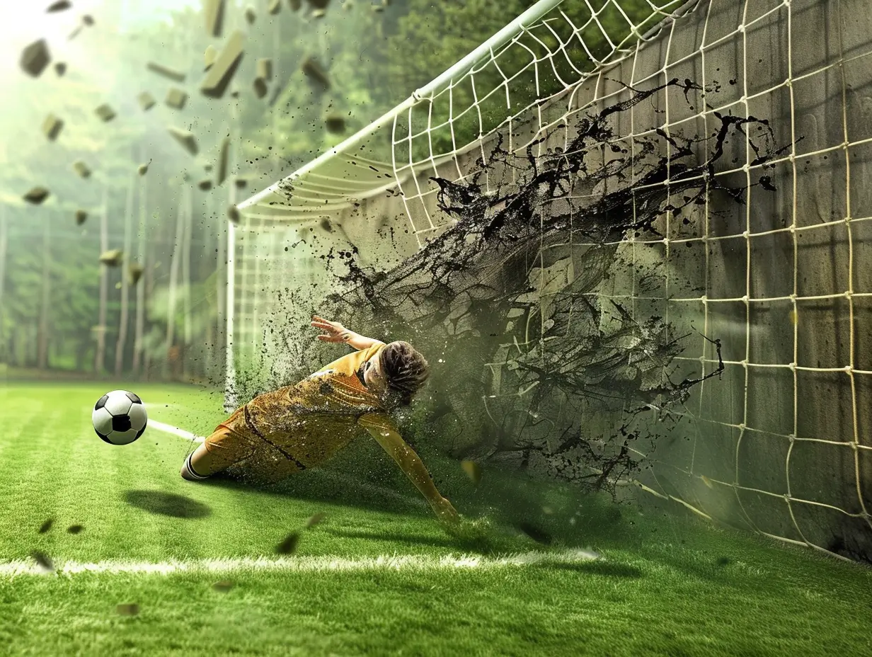 Moment clé d’un match de foot avec probabilités xG mises en avant