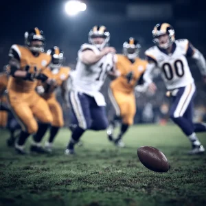 NFL playoffs dramatique : ballon perdu par le quarterback, illustrant l’importance du turnover differential